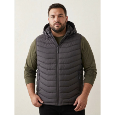 25009-6 сіра чоловіча жилетка (синтепон, кишеня на змійці, 5 од. розміри напівбатал: 2XL. 3XL. 4XL. 5XL. 6XL) Жилетка