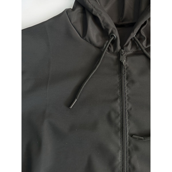 0299-1 черная женская ветровка (5'TH AVENUE, плащовка, копюшон, с карманами, 3 ед. размеры полубатал: 48. 50. 52) 5`th Avenue