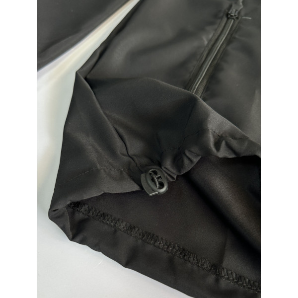 0299-1 черная женская ветровка (5'TH AVENUE, плащовка, копюшон, с карманами, 3 ед. размеры полубатал: 48. 50. 52) 5`th Avenue