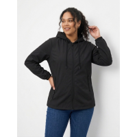 0299-1 черная женская ветровка (5'TH AVENUE, плащовка, копюшон, с карманами, 3 ед. размеры полубатал: 48. 50. 52) 5`th Avenue
