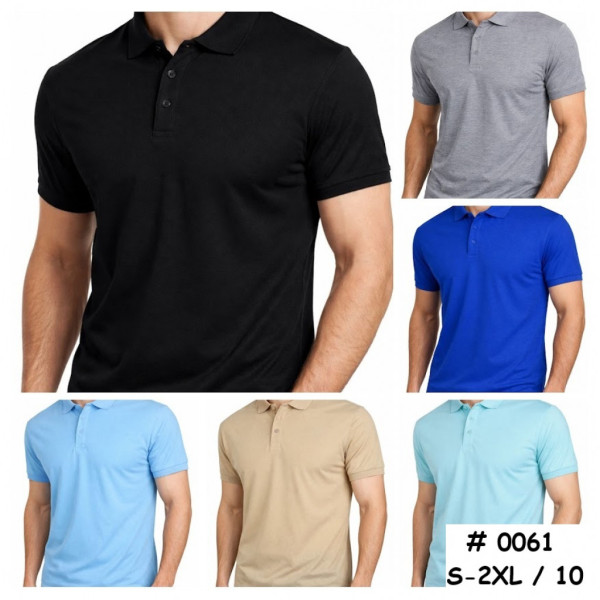 0061# вибір кольору чоловіча футболка поло (10 од., розміри норма: S-M-L-XL-2XL) видача наступного дня Футболка