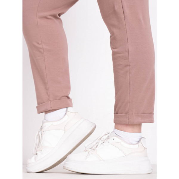 1771-3 мокко жіночий спортивний костюм (футболка + штани) (5'TH AVENUE, турецька двонитка, 3 од. розміри батал: 54. 56. 58)