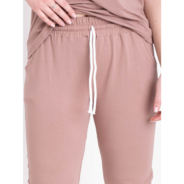 1771-3 мокко жіночий спортивний костюм (футболка + штани) (5'TH AVENUE, турецька двонитка, 3 од. розміри батал: 54. 56. 58)