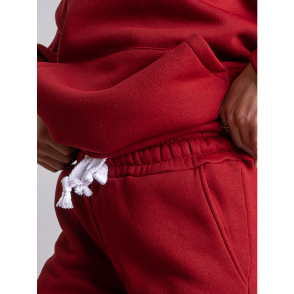 4876-52 бордовий жіночий спортивний костюм (турецька тринитка, фліс, 4 од. розміри норма: S. M. L. XL)