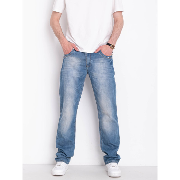 0799-995 блакитні чоловічі джинси (5 од. розміри напівбатал: 36. 38. 40. 40. 42)