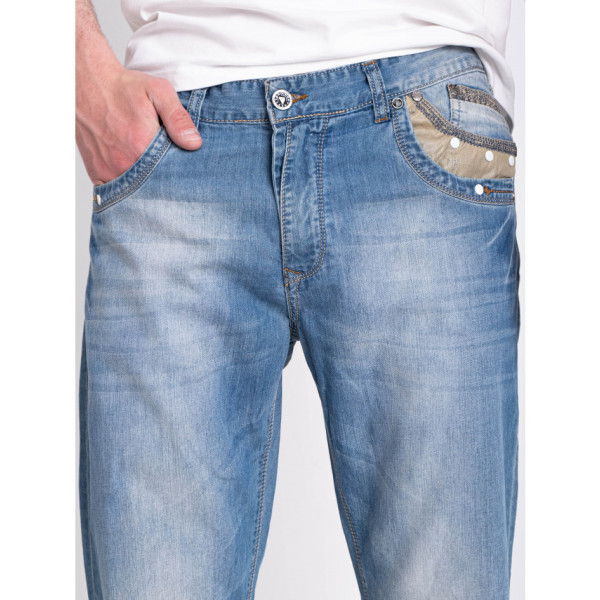 0799-995 блакитні чоловічі джинси (5 од. розміри напівбатал: 36. 38. 40. 40. 42)