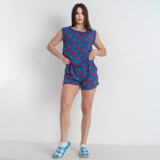 16158-22 синій жіночий костюм двійка (трикотаж, 4 од. розміри норма: S. S. M. M)