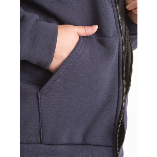 0638-60 сірий жіночий спортивний костюм (5`th Avenue, турецька тринитка, фліс, 3 од., розміри батал: 50. 52. 54)