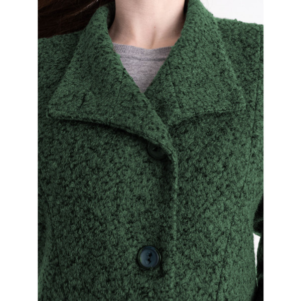 90086-73 темно-зелене жіноче драпове пальто (3 од. розміри норма: 42. 44. 48)