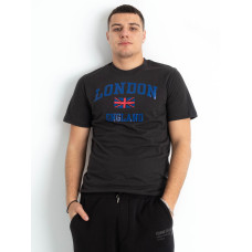 1909-66 графітова чоловіча футболка (YOLA, принт, турецький бавовна, 5 од. розміри норма: M. L. XL. 2XL. 3XL)