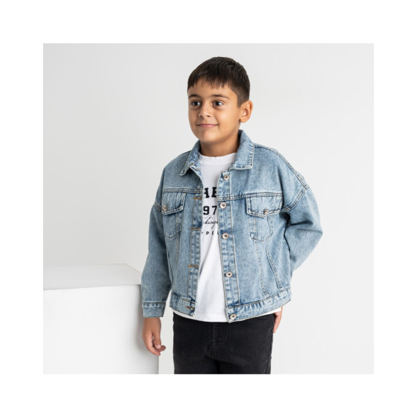 0921-6C блакитна підліткова джинсова куртка (MODA, на 9-11 років, 3 од. розмір на бірках: 130.140.150)