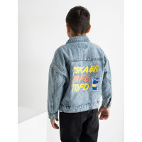 0921-6C блакитна підліткова джинсова куртка (MODA, на 9-11 років, 3 од. розмір на бірках: 130.140.150)