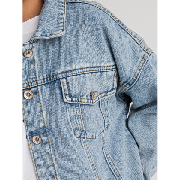 0921-6C блакитна підліткова джинсова куртка (MODA, на 9-11 років, 3 од. розмір на бірках: 130.140.150)