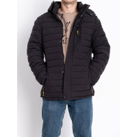 0001-1 чорна чоловіча тепла куртка (5 од., розміри норма: 48. 50. 52. 54. 56)