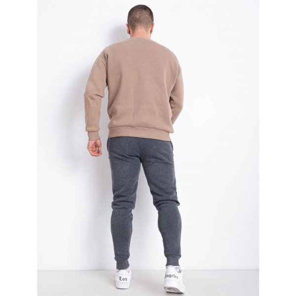 1088-6 сірі чоловічі спортивні штани (Godsend. тринитка на флісі, на манжеті, 4 од. розміри норма: L. XL. 2XL. 3XL)