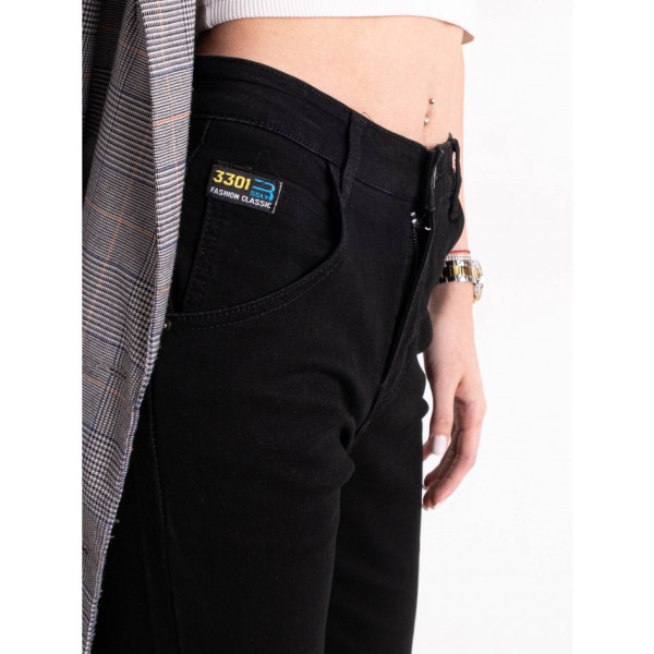 3022 чорні жіночі джинси (LANLANIEE, байка, 6 од. розміри норма: 25. 26. 27. 28. 29. 30)