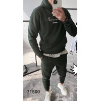71500-6 * мужской спортивный костюм цвет хаки (турецкая трехнитка, флис, 5 ед. размеры полубатал: 48-56) выдача на следующий день