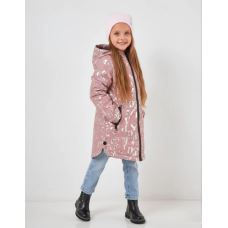 0206-23 рожевий дитячий плащик (YOLA, утеплювач слімтекс, підкладка нейлон, кишені на змійці, на 5-8 років, 4 од. розміри підліток: 116. 122. 128. 134)