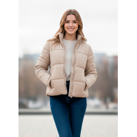 0415-2 бежева жіноча куртка (5'TH AVENUE, синтепон, 4 од. розміри норма: 42. 44. 46, 48)