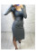 0427-61 один розмір S сіра жіноча турецька сукня (MINIMAL, структурний дайвінг на байці)