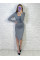 0427-61 один розмір S сіра жіноча турецька сукня (MINIMAL, структурний дайвінг на байці)