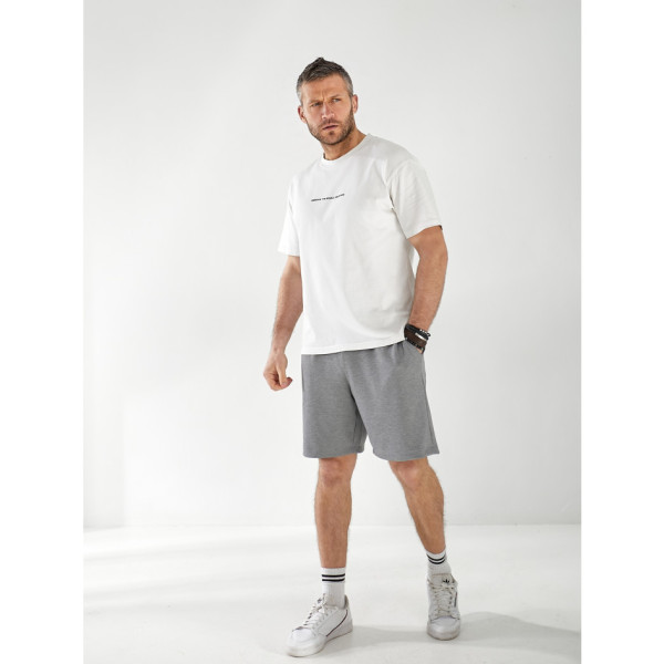 15501-60 світло-сірі чоловічі шорти (SARA, турецький трикотаж, повномірні, 6 од. розміри напівбатал: 48. 50. 52. 54. 56. 58)