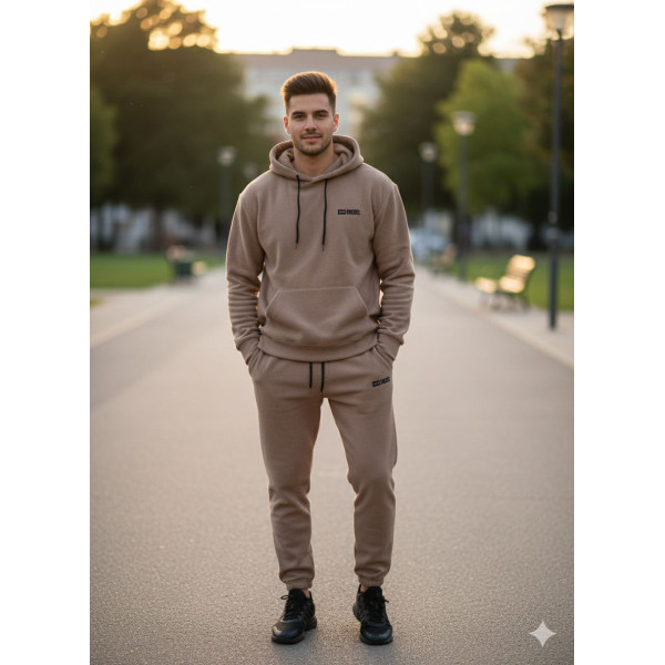 1028-12 моко мужской спортивный костюм (YOLA. турецкий полар-флис, с капюшоном, 4ед, размеры норма: M. L. XL. 2XL)