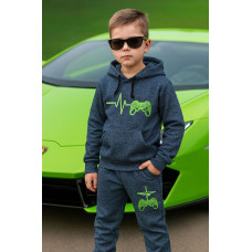 7005-5 синій підлітковий спортивний костюм з турецької двонитки (YOLA, на 8-12 років, 5 од. розміри підліток: 128. 134. 140. 146. 152)