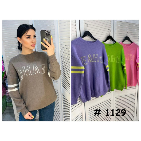 1129* мікс кольорів жіночий светр (6 од., розміри норма-напівбатал: M-XL універсальний) видача наступного дня