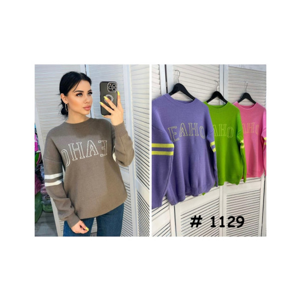 1129* мікс кольорів жіночий светр (6 од., розміри норма-напівбатал: M-XL універсальний) видача наступного дня