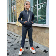 11800-2 сірий підлітковий спортивний костюм (SARA, на 8-14 років, двонитка на флісі, 4 од. розміри підліток: 8. 10. 12. 14)
