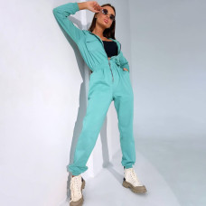 1906-72 БІРЮЗОВИЙ комбінезон жіночий з двонитки (4 од. розміри: S.M.L.XL)