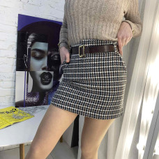 0943-2 ЧОРНА З КОРИЧНЕВИМ спідниця фетрова жіноча (3 од. розміри: S.M.L)