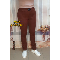 0347-9 * коричневые женские штаны (стрейч-креп, 5 ед. размеры норма: S. M. L. XL. 2XL) выдача на следующий день