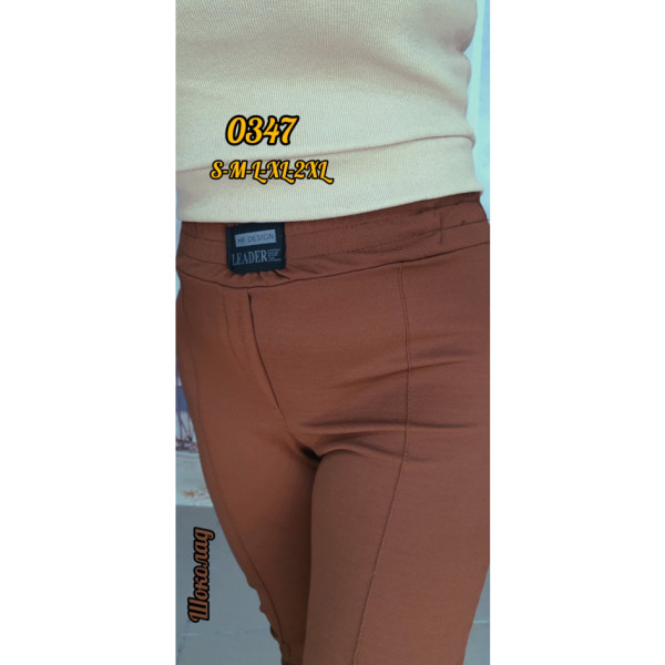 0347-9 * коричневые женские штаны (стрейч-креп, 5 ед. размеры норма: S. M. L. XL. 2XL) выдача на следующий день