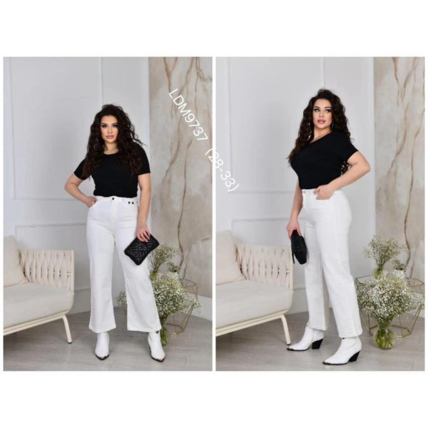 9737* білі жіночі джинси (LDM, 6 од. розміри напівбатал: 28. 29. 30. 31. 32. 33) видача наступного дня