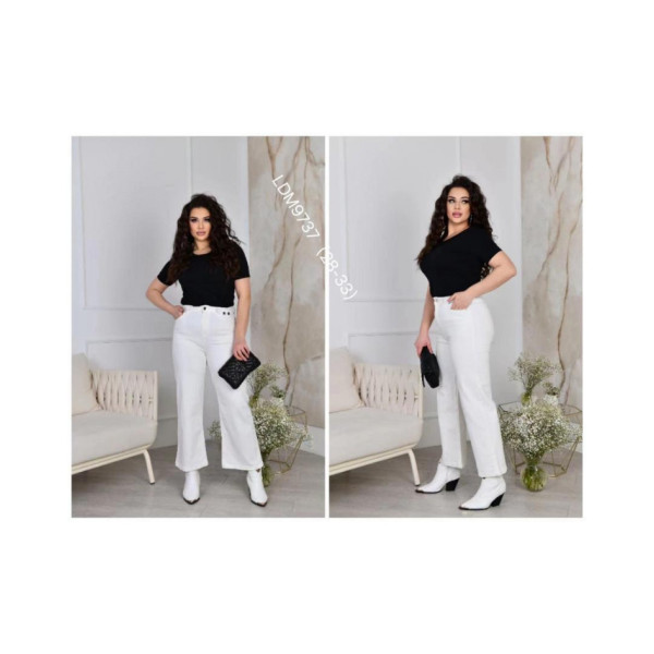 9737* білі жіночі джинси (LDM, 6 од. розміри напівбатал: 28. 29. 30. 31. 32. 33) видача наступного дня