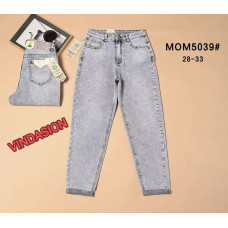 5039* сірі жіночі джинси мом (VINDASION, 6 од. розміри напівбатал: 28. 29. 30. 31. 32. 33) видача наступного дня