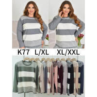 0077# мікс кольорів жіночий светр Kiss Me (10 од., розміри напівбатал: L-2XL) видача наступного дня