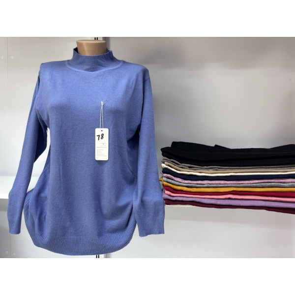 0078* мікс квітів жіночий светр (15 од., розміри напівбатал: 52) видача наступного дня