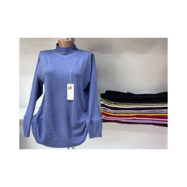 0078* мікс квітів жіночий светр (15 од., розміри напівбатал: 52) видача наступного дня