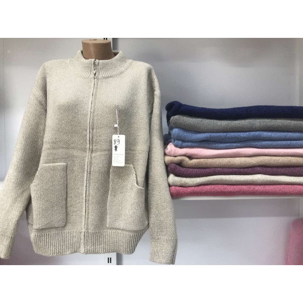 0089-99 мікс кольорів жіноча кофта (10 од. універсальний батальний розмір: 52-56)