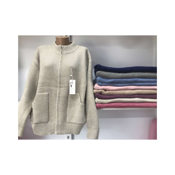 0089-99 мікс кольорів жіноча кофта (10 од. універсальний батальний розмір: 52-56)