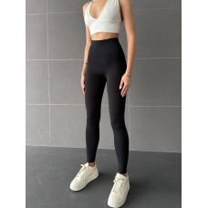 0124 чорні жіночі лосини (біфлекс, 2од. розміри норма: M. L)