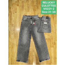 0221# сірі жіночі джинси кюлоти (6 од., розміри батал: 31-38) видача наступного дня