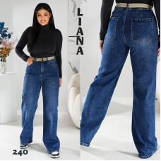 0240 сині жіночі джинси палаццо (стрейч-коттон, 6 од. розміри норма: 25. 26. 27. 28. 29. 30) видача наступного дня