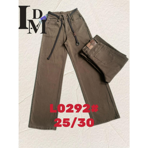 0292# коричневі жіночі джинси (стрейч-коттон, 6 од., розміри норма: 25-30) видача наступного дня