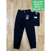 0800-2# чорні жіночі джинси мом (6 од., розміри норма: 25-30) видача наступного дня