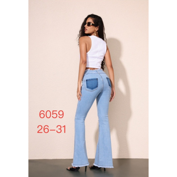6059# синие женские стрейчевые джинсы New Jeans (6 ед, размеры норма: 26-31) выдача на следующий день
