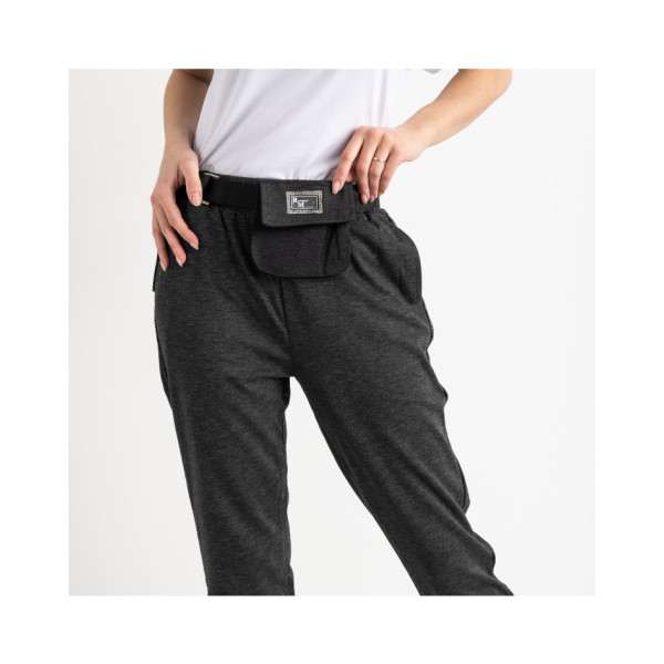 1915-2 темно-сірі спортивні штани трикотажні жіночі (3 од. розміри: M.L.XL)